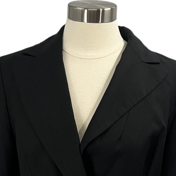 NINE WEST Black Leopard Blazer SZ 12 - Picture 3 of 9